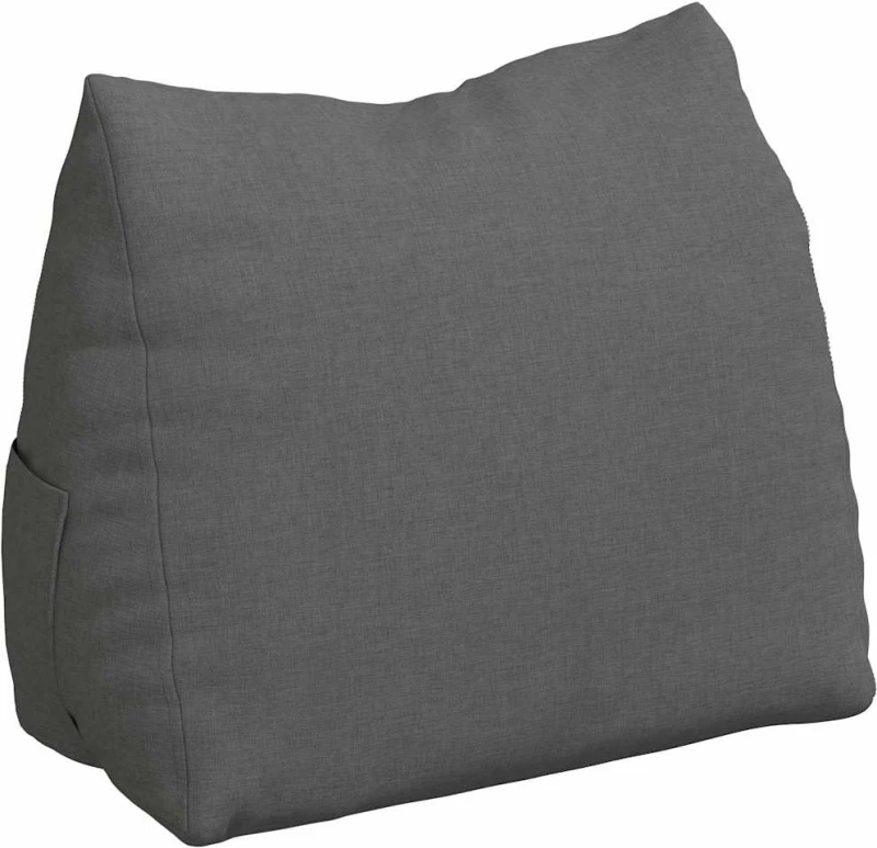 vidaXL Μαξιλάρι Πλάτης Σκούρο Γκρι 45 x 20 x 35 εκ. ύφασμα