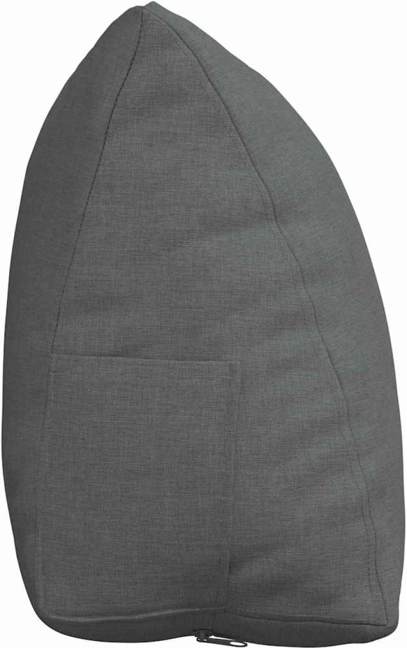 vidaXL Μαξιλάρι Πλάτης Σκούρο Γκρι 45 x 20 x 35 εκ. ύφασμα