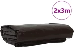 vidaXL Τέντα 650g / m² Καφέ 2 x 3 m Καμβάς με επικάλυψη PVC