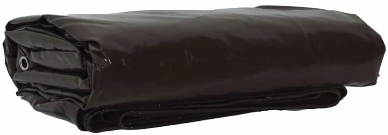 vidaXL Τέντα 650g / m² Καφέ 4 x 4 m Καμβάς με επικάλυψη PVC