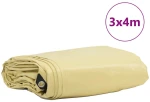 vidaXL Τέντα 650g / m² Μπεζ 3 x 4 m Καμβάς με επικάλυψη PVC