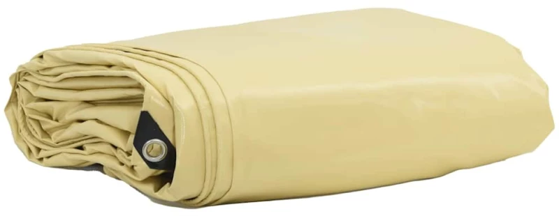 vidaXL Τέντα 650g / m² Μπεζ 4 x 6 m Καμβάς με επικάλυψη PVC
