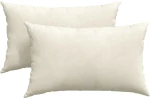 vidaXL Μαξιλάρι Καναπέ 2 pcs Κρεμ 50 x 30 cm Υφασμάτινο Κορντουρά