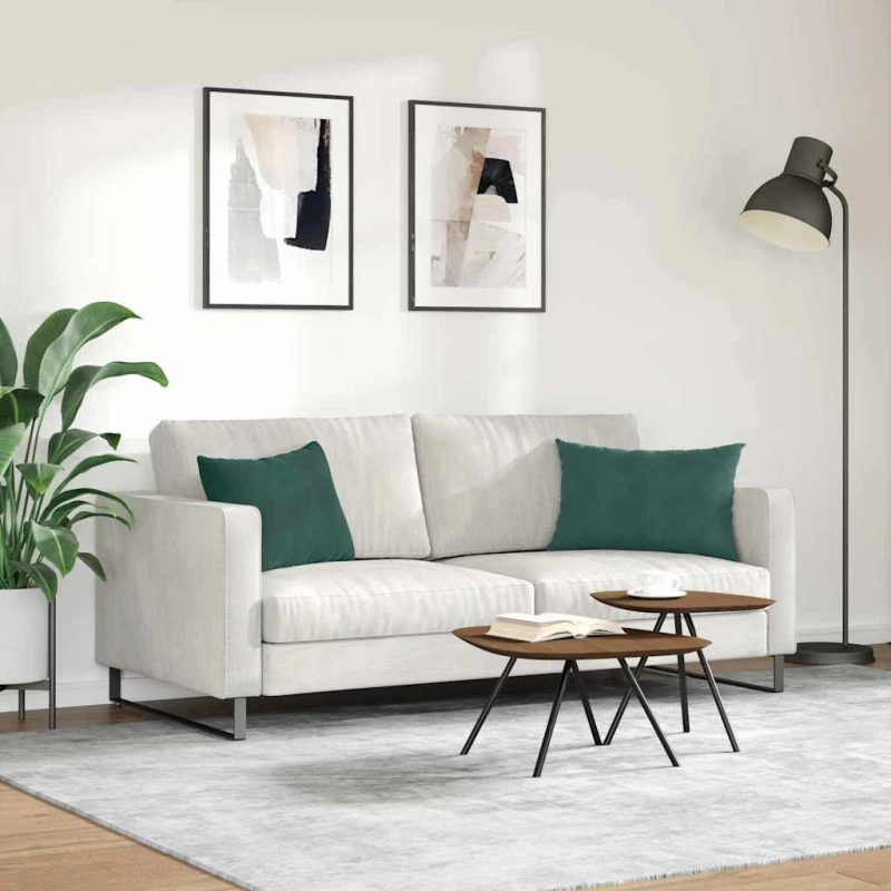 vidaXL Μαξιλάρι Καναπέ 2 pcs Σκούρο πράσινο 60 x 40 cm