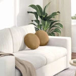 vidaXL Μαξιλάρια καθισμάτων 2 pcs Καφέ Ø 40 x 13 εκ. Βελούδο