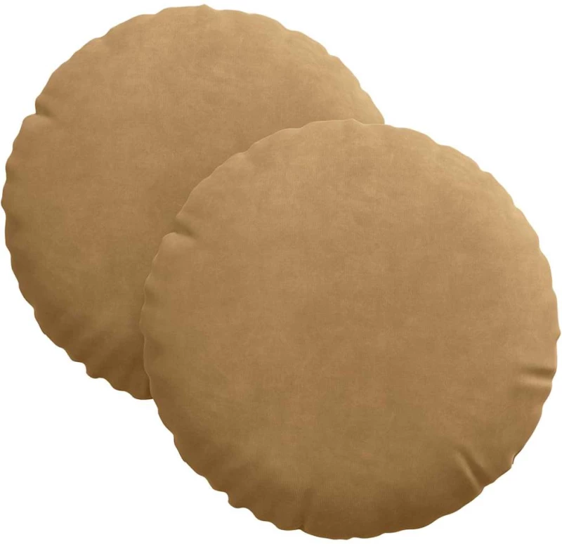 vidaXL Μαξιλάρια καθισμάτων 2 pcs Καφέ Ø 40 x 13 εκ. Βελούδο