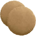 vidaXL Μαξιλάρια καθισμάτων 2 pcs Καφέ Ø 40 x 13 εκ. Βελούδο