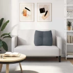 vidaXL Μαξιλάρι Πλάτης Σκούρο Γκρι 60 x 24 x 50 εκ Βελούδο
