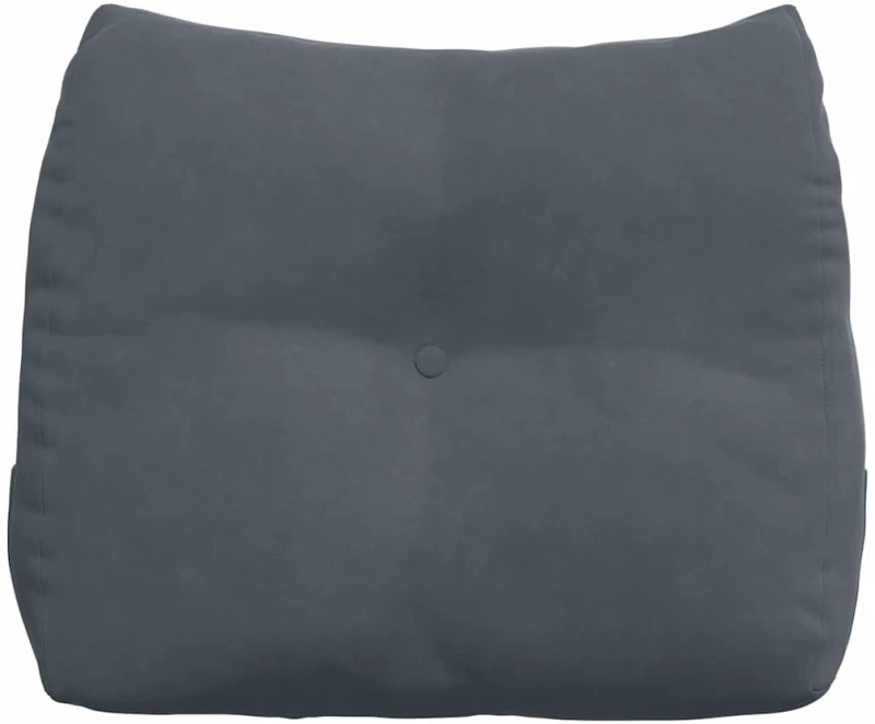 vidaXL Μαξιλάρι Πλάτης Σκούρο Γκρι 60 x 24 x 50 εκ Βελούδο
