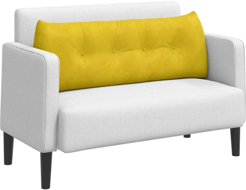 vidaXL Μαξιλάρι Πλάτης Κίτρινο 140 x 24 x 50 εκ Βελούδο