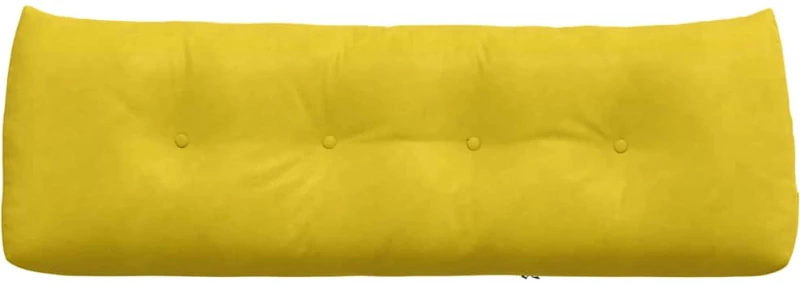 vidaXL Μαξιλάρι Πλάτης Κίτρινο 140 x 24 x 50 εκ Βελούδο