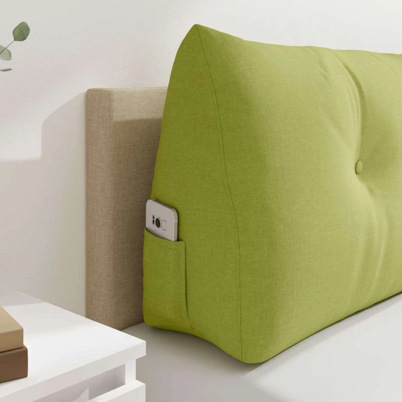 vidaXL Μαξιλάρι Πλάτης Ανοιχτό Πράσινο 160 x 24 x 50 εκ ύφασμα