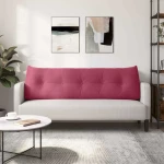 vidaXL Μαξιλάρι Πλάτης Κόκκινο 160 x 24 x 50 εκ Βελούδο