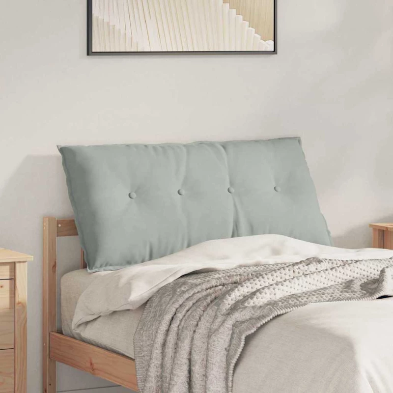vidaXL Μαξιλάρι Πλάτης Ανοιχτό γκρι 100 x 50 cm Υφασμάτινο Κορντουρά