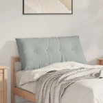 vidaXL Μαξιλάρι Πλάτης Ανοιχτό γκρι 100 x 50 cm Υφασμάτινο Κορντουρά