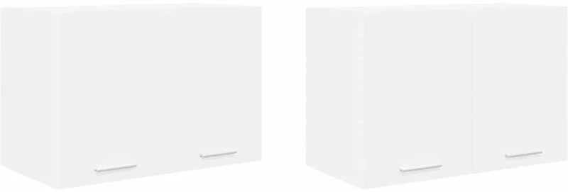 vidaXL Κρεμαστό ντουλάπι με πόρτα Riga 2 pcs Λευκό 60 x 31 x 40 εκ