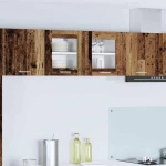 vidaXL Κρεμαστό ντουλάπι με πόρτα Riga Παλιό Ξύλο 40 x 31 x 40 εκ.
