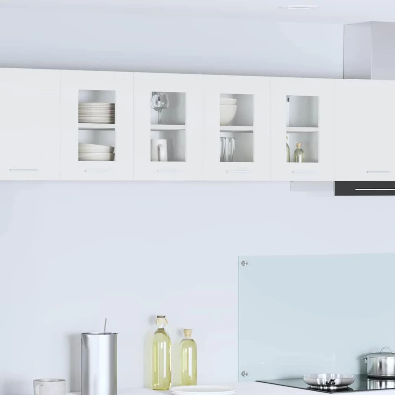 vidaXL Κρεμαστό ντουλάπι με πόρτα Riga 2 pcs Λευκό 60 x 31 x 40 εκ