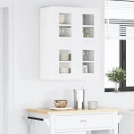 vidaXL Κρεμαστό ντουλάπι με πόρτα Riga 2 pcs Λευκό 60 x 31 x 40 εκ
