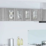 vidaXL Κρεμαστό ντουλάπι Riga 2 pcs Γκρίζο Σονομα 60 x 31 x 40 εκ