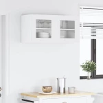 vidaXL Κρεμαστό ντουλάπι Riga Λευκό 80 x 31 x 40 εκ Επεξεργασμένο ξύλο