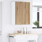 vidaXL Κρεμαστό ντουλάπι με πόρτα Riga Artisan Oak 60 x 31 x 80 εκ.