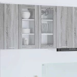 vidaXL Κρεμαστό ντουλάπι Riga 2 pcs Γκρίζο Σονομα 40 x 31 x 80 εκ.