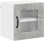 vidaXL Κρεμαστό ντουλάπι κουζίνας με ράφι 2 pcs Σκυρόδεμα Γκρι