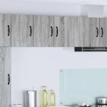 vidaXL Κρεμαστό ντουλάπι κουζίνας Γκρίζο Σονομα 30 x 31 x 40 εκ.