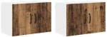 vidaXL Κρεμαστό ντουλάπι κουζίνας 2 pcs Παλιό Ξύλο 60 x 31 x 40 εκ