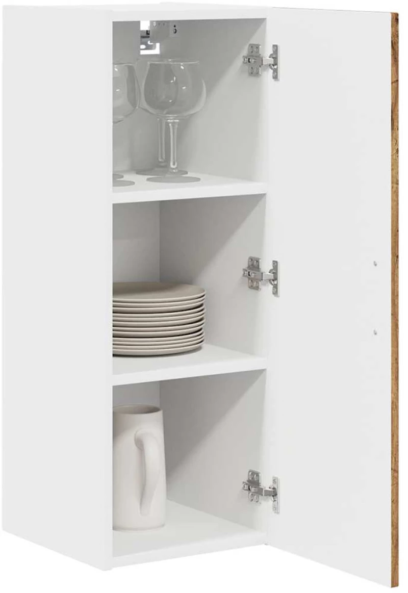 vidaXL Κρεμαστό ντουλάπι κουζίνας 2 pcs Παλιό Ξύλο 30 x 31 x 80 εκ.