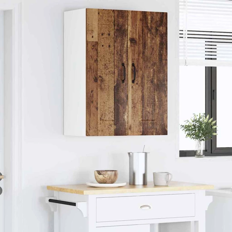vidaXL Κρεμαστό ντουλάπι κουζίνας 2 pcs Παλιό Ξύλο 30 x 31 x 80 εκ.