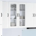vidaXL Κρεμαστό ντουλάπι κουζίνας με ράφι Λευκό 80 x 31 x 100 εκ.