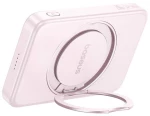 Baseus powerbank με βάση στήριξης PicoGo Qi2 5000mAh 20W (ροζ)