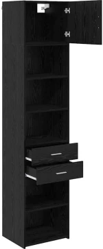 vidaXL Highboard Μαύρη Οξυά 50 x 42,5 x 225 εκ Επεξεργασμένο ξύλο
