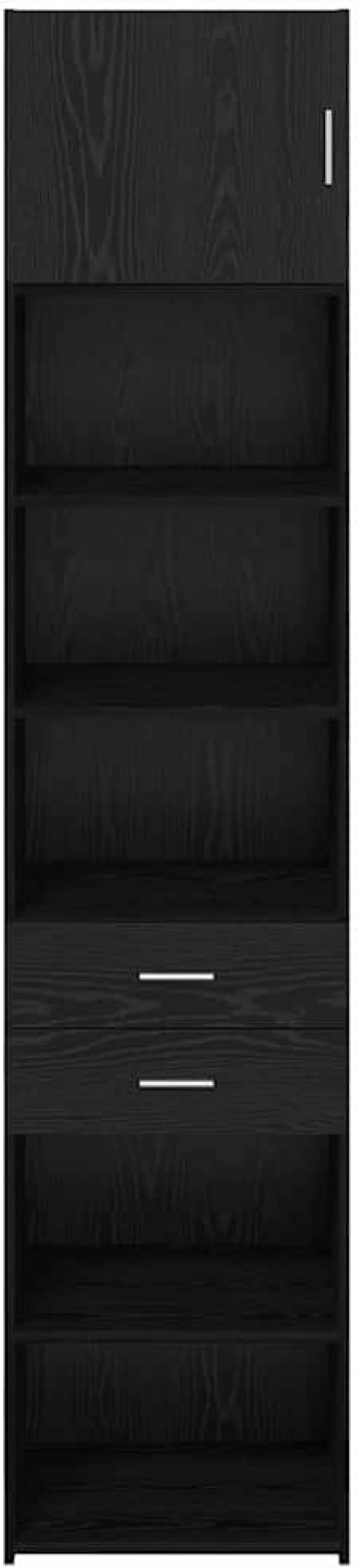 vidaXL Highboard Μαύρη Οξυά 50 x 42,5 x 225 εκ Επεξεργασμένο ξύλο