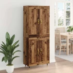vidaXL Highboard Παλιό Ξύλο 69,5 x 34 x 180 εκ. Επεξεργασμένο ξύλο