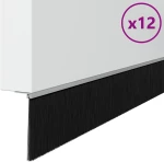 vidaXL Αυτοκόλλητες σφραγίδες πόρτας 12 pcs Ασημί 100 cm