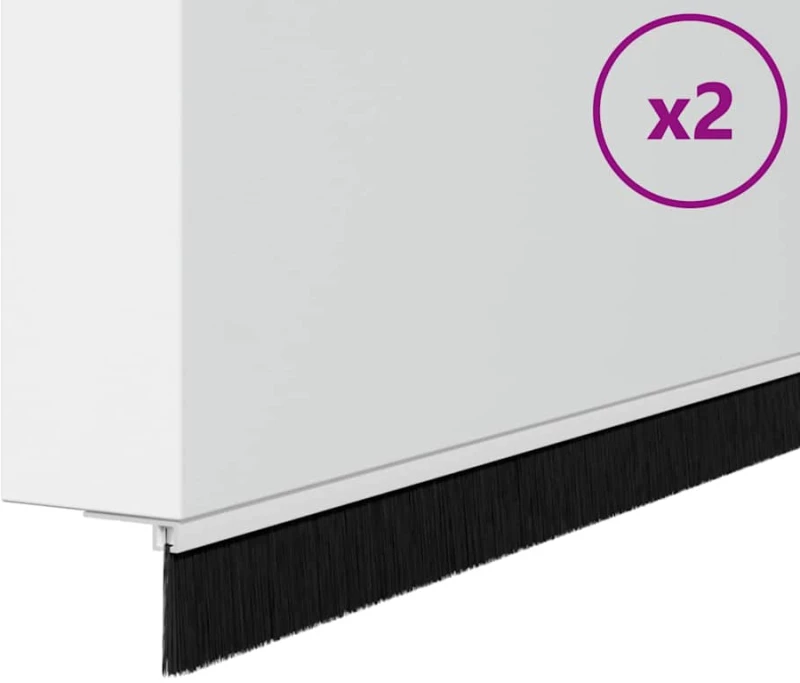 vidaXL Αυτοκόλλητες σφραγίδες πόρτας 2 pcs Λευκό 100 cm