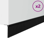 vidaXL Αυτοκόλλητες σφραγίδες πόρτας 2 pcs Μαύρο 100 cm