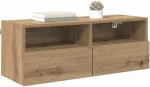 vidaXL Βάσεις τηλεόρασης Επιτοίχιο 2 pcs Artisan Oak 80 x 30 x 30 εκ