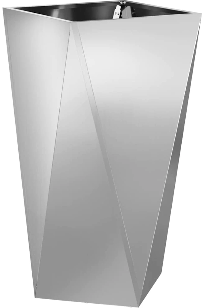 vidaXL Γλάστρα 2 pcs Ασημί 40 x 40 x 75 cm Επικαλυμμένος Χάλυβας
