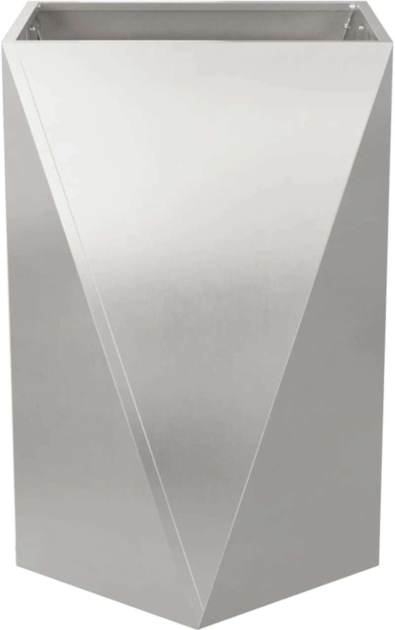vidaXL Γλάστρα 2 pcs Ασημί 50 x 50 x 75 cm Ανοξείδωτο ατσάλι