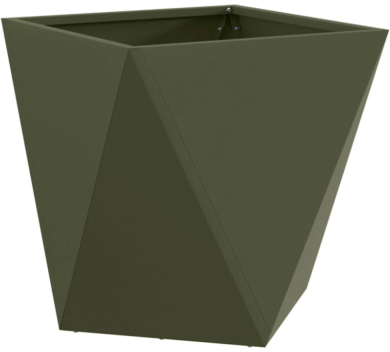 vidaXL Γλάστρα 2 pcs Ελιά Πράσινη 50 x 50 x 50 cm Ατσάλι