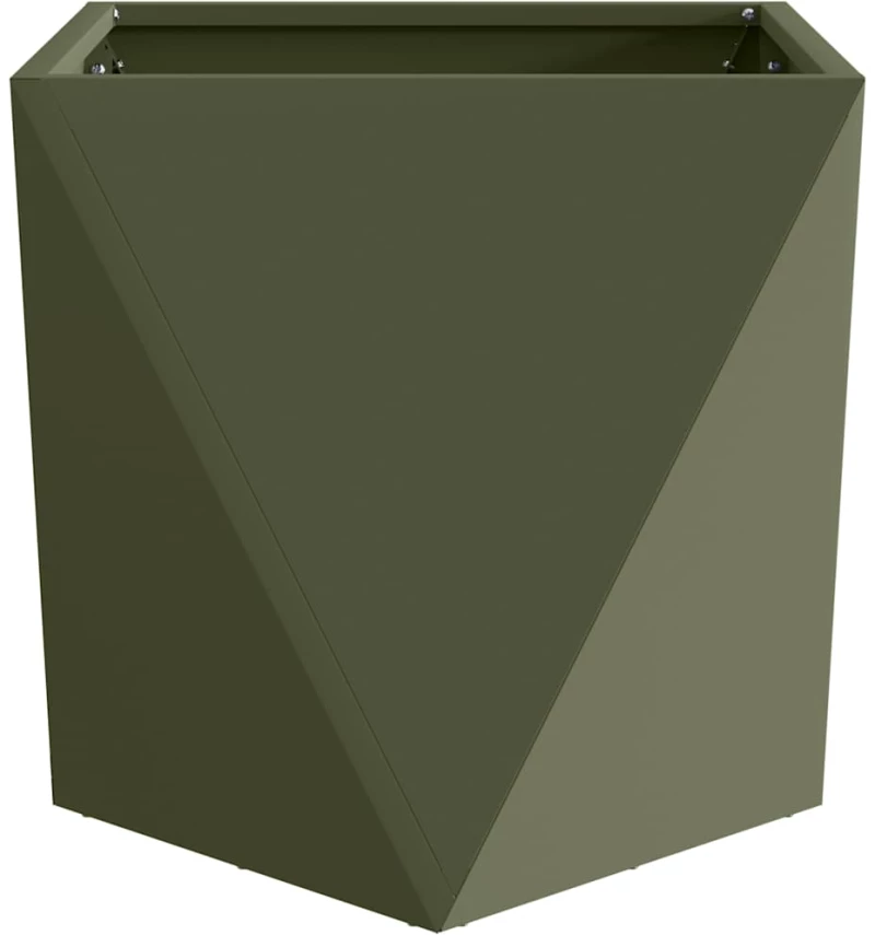 vidaXL Γλάστρα 2 pcs Ελιά Πράσινη 50 x 50 x 50 cm Ατσάλι