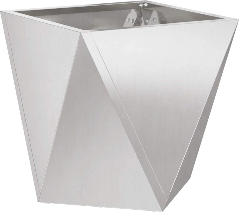 vidaXL Γλάστρα Ασημί 40 x 40 x 40 cm Ανοξείδωτο ατσάλι