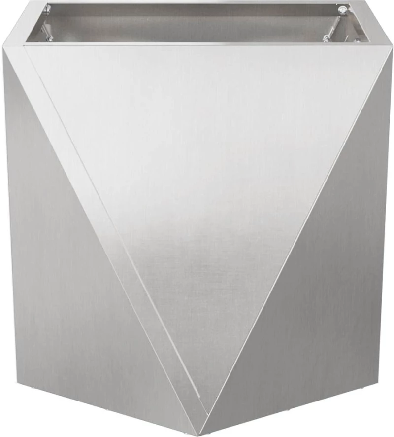 vidaXL Γλάστρα Ασημί 40 x 40 x 40 cm Ανοξείδωτο ατσάλι