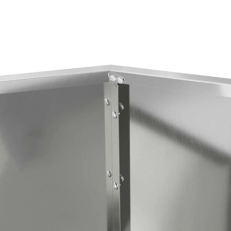 vidaXL Γλάστρα Ασημί 50 x 50 x 40 cm Επικαλυμμένος Χάλυβας