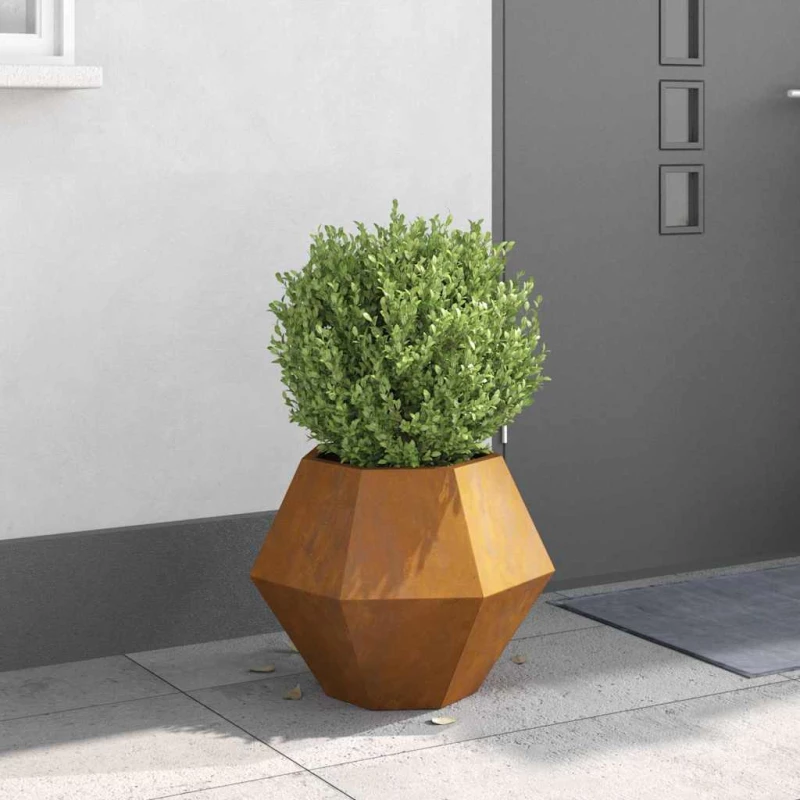 vidaXL Γλάστρα Σκ rusty 50 x 50 x 40 cm Ατσάλι Σκληρυθέν στον Αέρα