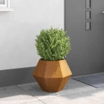 vidaXL Γλάστρα Σκ rusty 50 x 50 x 40 cm Ατσάλι Σκληρυθέν στον Αέρα